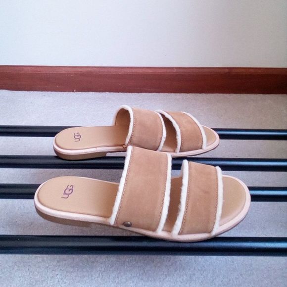 UGG Women Evalita Genuine Shearling Sandal NEW - Picture 5 of 7